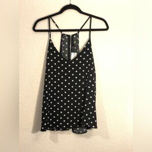 NWT Black Polka Dot Tank Blouse